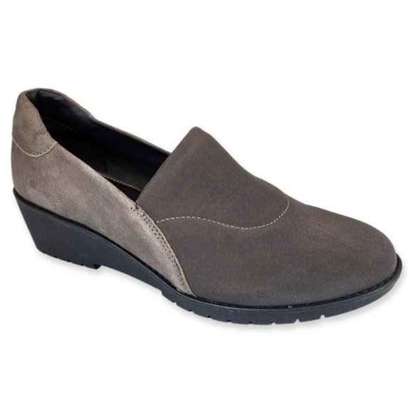 Adam Tucker Shoes - Adam Tucker Me Too Nolte Wedge Loafers NEW Sz 9 Charcoal Slip On Comfort Shoes.